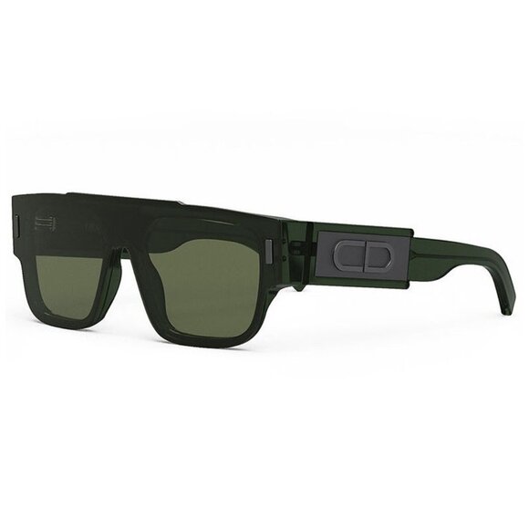 NEW AUTHENTIC DIOR CD M1I 55C0 GREEN SQUARE MEN DIOR SUNGLASSES - Picture 1 of 3